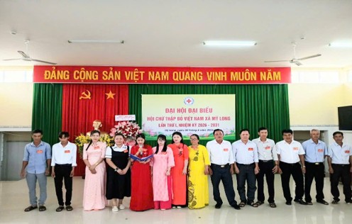 ĐẠI HỘI ĐẠI BIỂU HỘI CHỮ THẬP ĐỎ VIỆT NAM XÃ MỸ LONG LẦN THỨ I, NHIỆM KỲ 2026 - 2031 THÀNH CÔNG, TỐT ĐẸP